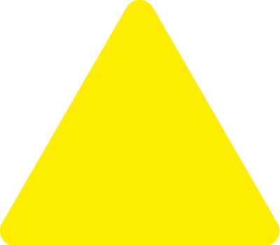 Blanco bord driehoek Geel