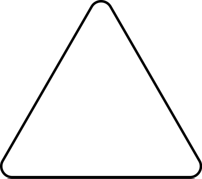 Blanco bord driehoek Wit