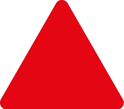 Blanco bord driehoek Rood