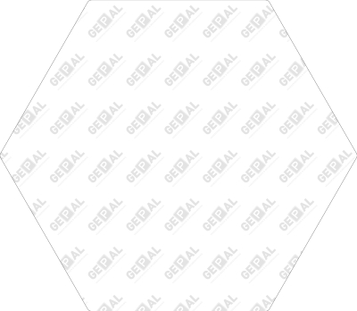 Blanco bord zeshoek Wit