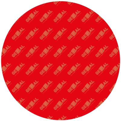 Blanco bord rond Rood