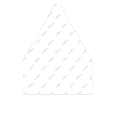 Blanco bord driehoek -vast onderbord Wit