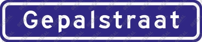Straatnaambord 1 regel