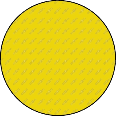 Blanco bord rond Geel fluor
