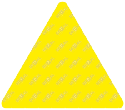 Blanco bord driehoek Geel