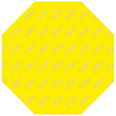 Blanco bord achthoek Geel