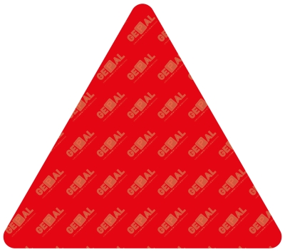 Digiprint bord driehoek Rood