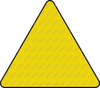 Blanco bord driehoek Geel fluor