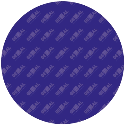 Blanco bord rond Blauw