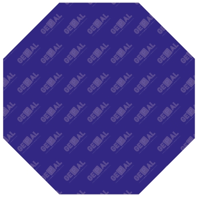 Blanco bord achthoek Blauw