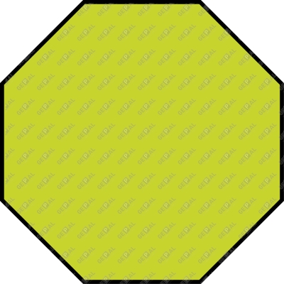 Blanco bord achthoek Groen fluor