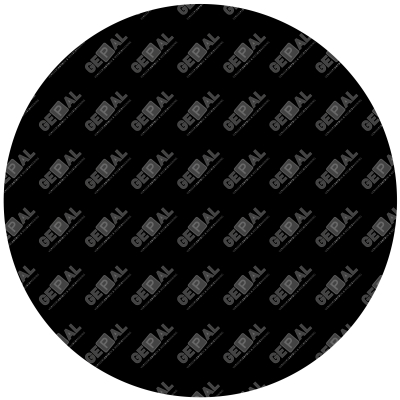 Digiprint bord rond Zwart