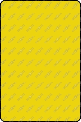 Blanco bord rechthoek Geel fluor (staand)