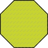 Blanco bord achthoek Groen fluor